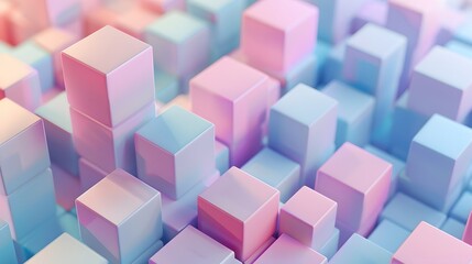 Wall Mural - a close up of a bunch of colorful cubes in a pattern