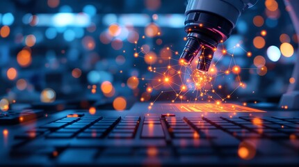 Futuristic Laboratory: A Hub of Advanced Technology and Molecular Innovation