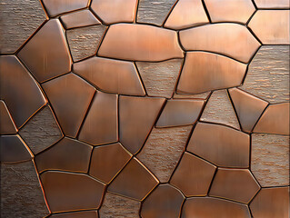 Poster -  textured copper with organic patterns