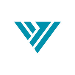 Abstract Letter V Logo design vector template on white background