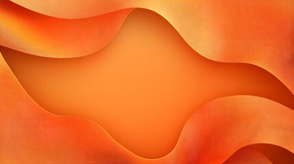 Wall Mural - abstract orange ribbons frame a softer orange center space