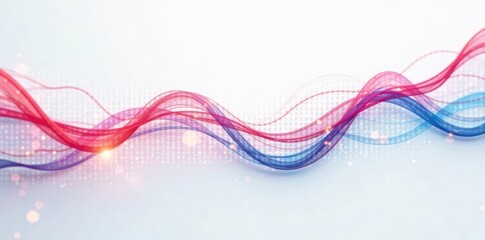 White background, abstract vector lines forming data streams, creative, design