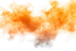 © Iana - Vibrant orange and yellow watercolor fog smoke effect isolated on transparent white background