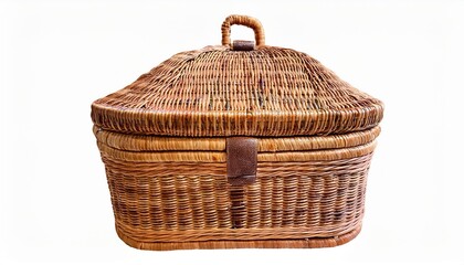 Wall Mural - wicker basket isolated on white background