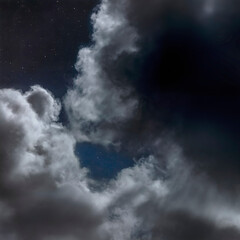 Wall Mural - cloudy night sky