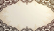 © Denis - Ornate henna-inspired background featuring delicate mehndi-style floral and geometric designs in soft brown on ivory parchment