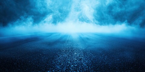 Wall Mural - Blue sky with a foggy mist