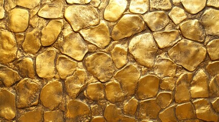 Leinwandbilder - Opulent golden rock wall textured background with natural mineral patterns and a rough weathered surface that creates a striking dramatic and glamorous visual element