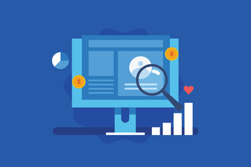 Wall Mural - customer acquisition cost. cost per lead, cust per click, digital advertising analytics concept.