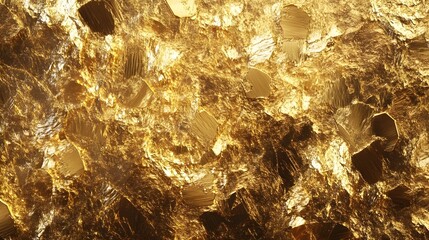 Aufkleber - Stunning golden metallic texture with glittery sparkles reflective surface and luxurious decorative pattern  Elegant and opulent background perfect for luxury glamour or high end design projects