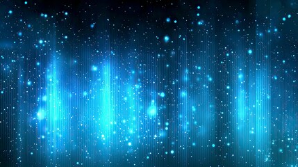 Wall Mural - stunning blue abstract background: glowing lines, bright shine, and sparkling particles. perfect for