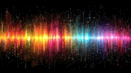 Wall Mural - abstract colorful light trails: vibrant energy and glowing lines in a digital fantasy background