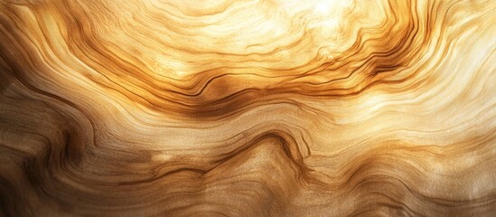 Wall Mural - Warm toned abstract wood texture with swirling grain patterns creating a natural artistic background for design and decor purposes.