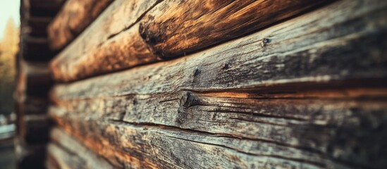 Wall Mural - Antique wooden plank wall texture showcasing years of weathered beauty and natural rustic charm in close-up detail