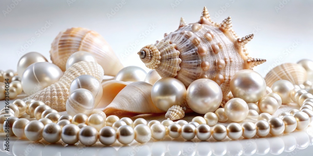 Pearls Containing Shells Close-up views showcase the shimmering allure of pearls and the ...