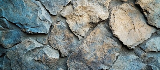 Wall Mural - Grey stone texture background with rough, irregular surfaces suitable for architectural designs and natural landscaping projects.