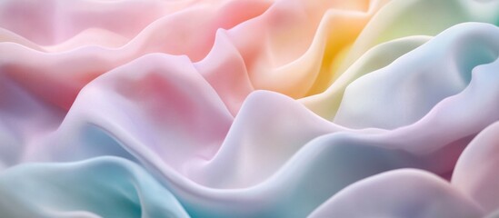 Wall Mural - soft pastel fabric waves creating a dreamy blurred color texture ideal for photography backgrounds a