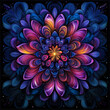 © All  need to create - Intricate Floral Mandala Vector Art Featuring Layered Petals and Detailed Patterns, Infused with Vibrant Spring & Summer Color Blends