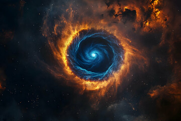 Wall Mural - the eye of god, also known as the helix nebula, is a spiral in deep space.