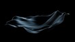 © CYBERPINK - Black background with a dark blue wave-like object in the center. the wave appears to be made of a smooth, silky material and has a smooth texture.