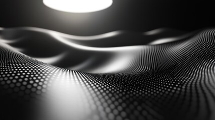 Abstract Wave Pattern with Dotted Texture and Gradient Lighting Effect