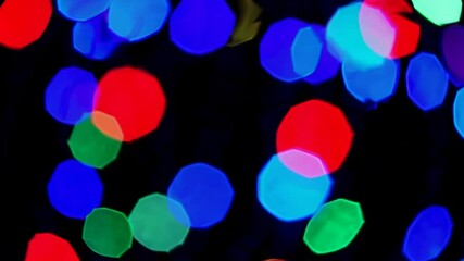 Aufkleber - Colorful bokeh lights in abstract pattern, vibrant festive background. Artistic photography and creativity concept