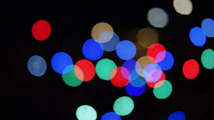 Aufkleber - Colorful bokeh lights against a dark background, abstract visual concept