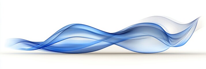 Wall Mural - abstract swirling blue gradient pattern on white background, flowing water or smoke effect
