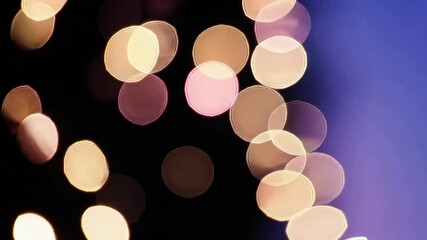 Aufkleber - Bokeh light circles against a dark background, abstract festive concept