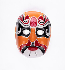 japanese theater devil mask isolated on white background