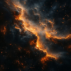 Wall Mural - Exploration of vibrant cosmic nebula showcasing the beauty of generative AI in artificial creations. Generative AI