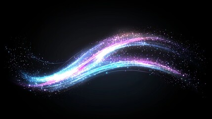 A musical abstract background is accompanied by a molecular backdrop featuring DNA, a network of interconnected dots and lines, a big data visualization, a sound wave, all presented in a 3D rendering