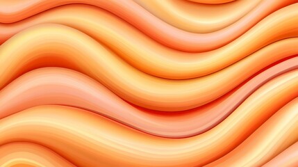 Poster - Abstract background of flowing orange and peach wavy lines creating a textured, soft, and smooth visual effect. The lines overlap and blend, giving a