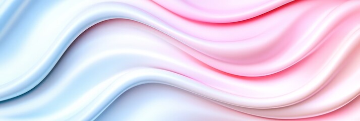 Wall Mural - soft pastel wave abstract - dreamy abstract of soft pastel pink and blue waves, perfect for backgrou