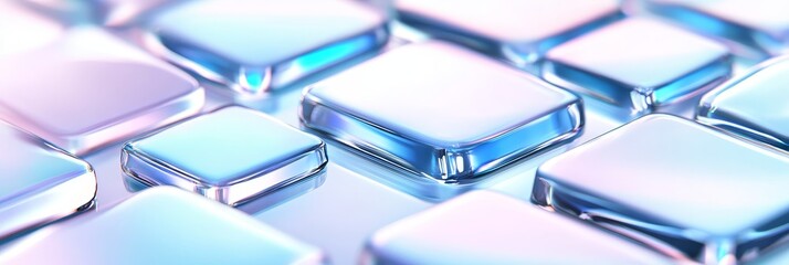 Wall Mural - translucent squares abstract background - modern, clean, geometric design. represents technology, fu