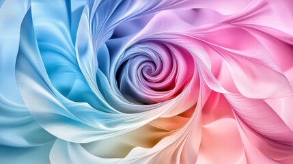 Leinwandbilder - Delicate pastel-colored spirals rotating smoothly in a serene digital artwork abstract environment vibrant viewpoint