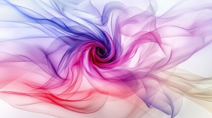 Aufkleber - Swirling gentle pastel lines creating abstract patterns digital art soft background artistic design viewpoint
