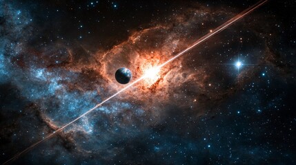 Aufkleber - Swift space objects journeying through the galaxy cosmic nebula digital art outer space astrophysical concept