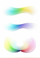 Wall Mural - Gradient line decorative curve element design