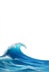 Wall Mural - Sea surface blue waves white wave elements