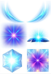 Wall Mural - Technology Dream Beam Game Cool Dynamic Light Effect Material Set