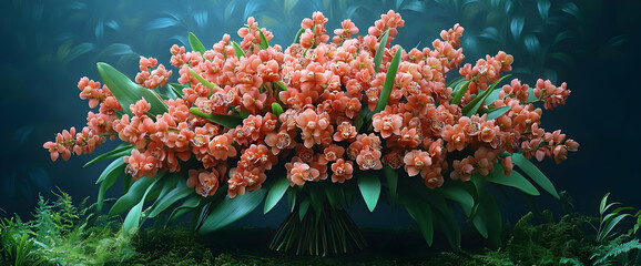 Wall Mural - Stunning Arrangement Of Coral Colored Orchids