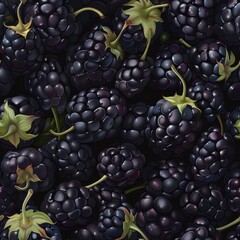 close-up illustration blackberries glossy texture deep color vibrant contrast