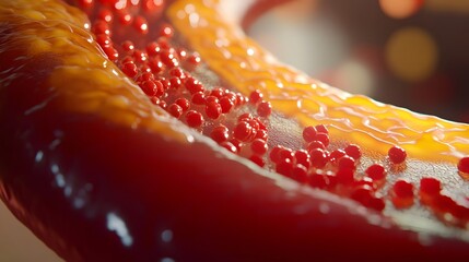 Poster - Closeup macro shot of fresh juicy and colorful berries with a vibrant textured surface and natural reflections  The image showcases the beauty nutrition and organic nature of these healthy