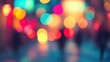 © PimPhoto - Colorful bokeh lights background. Blurred circle shapes. Multicolored blurry lights bokeh defocused abstract background for events.