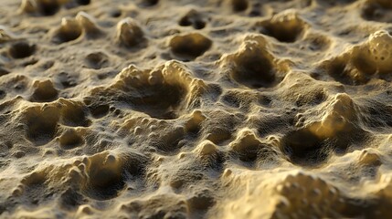 Aufkleber - Detailed close up view of an abstract rugged and granular earthy textured surface with a natural organic and weathered appearance  The cracked crusty and grungy design creates a minimal