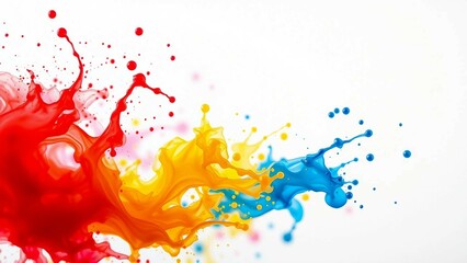 Colorful paint splash Isolated design element on the transparent background