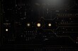 © Canities - Abstract Futuristic Technology Background Golden Circuit Board Design with Data Streams and Nodes