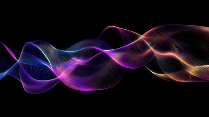 Wall Mural - abstract colorful waves flowing dynamically through space