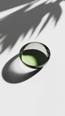 Aufkleber - Modern Minimalist Sustainability Gauge Sleek Glass and Metal Eco-Indicator for Smart Energy Management in Green-Tech Industries - Visualizing Environmental Impact Metrics